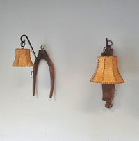 Ox harnass wall lamps / farmhouse