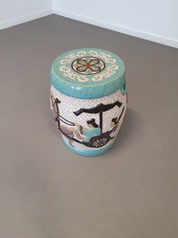 Set of 2 porcelain Chinoiserie garden stools