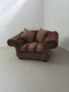 Large weighty love seat with the original matching cushions.
Marked "Handmade in Holland"