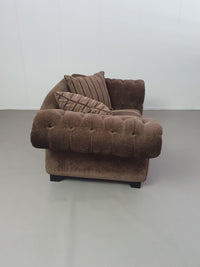 Large weighty love seat with the original matching cushions.
Marked "Handmade in Holland"