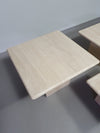 Set of 3 travertine side / coffee tables