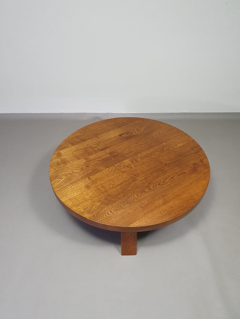 Weighty oak brutalist coffee tabl