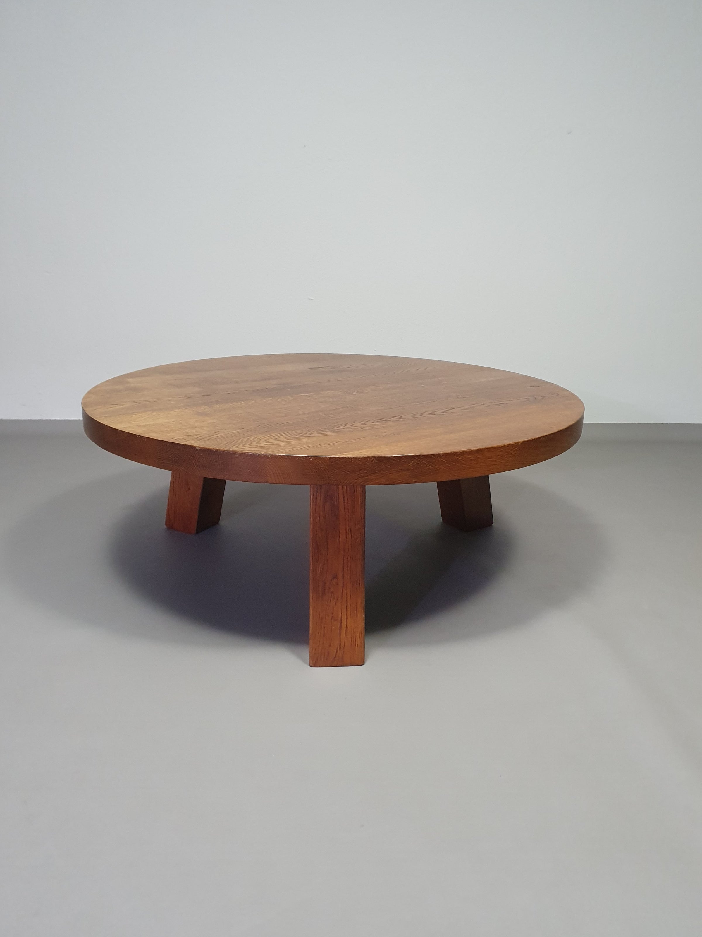 Weighty oak brutalist coffee tabl