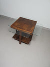 Side table with extendable glass blades. Never seen before / 68 x 68 x 65 height / unfolded 110 x 110