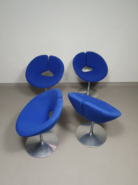 Artifort little Apollo chairs / with swiveling disc base / by Patrick Norguet