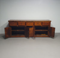 Spanisch chestnut wood side board
Antiqu bar counter. Butcher bar counter