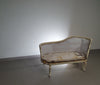 Beautiful old Art Noveau , unfinished Frenche canapé / chaise longue with gooseneck armrests