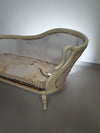 Beautiful old Art Noveau , unfinished Frenche canapé / chaise longue with gooseneck armrests