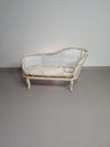 Beautiful old Art Noveau , unfinished Frenche canapé / chaise longue with gooseneck armrests