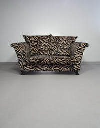 Weighty 80's zebra print sofa. Very good condition.