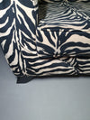 Weighty 80's zebra print sofa. Very good condition.