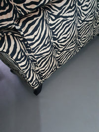 Weighty 80's zebra print sofa. Very good condition.