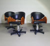 4 x '80s Italian barber chair, height adjustable