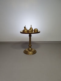 Art Nouveau brass smoke table