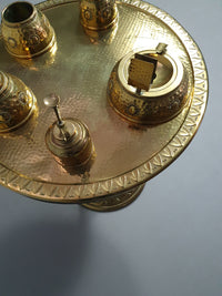 Art Nouveau brass smoke table