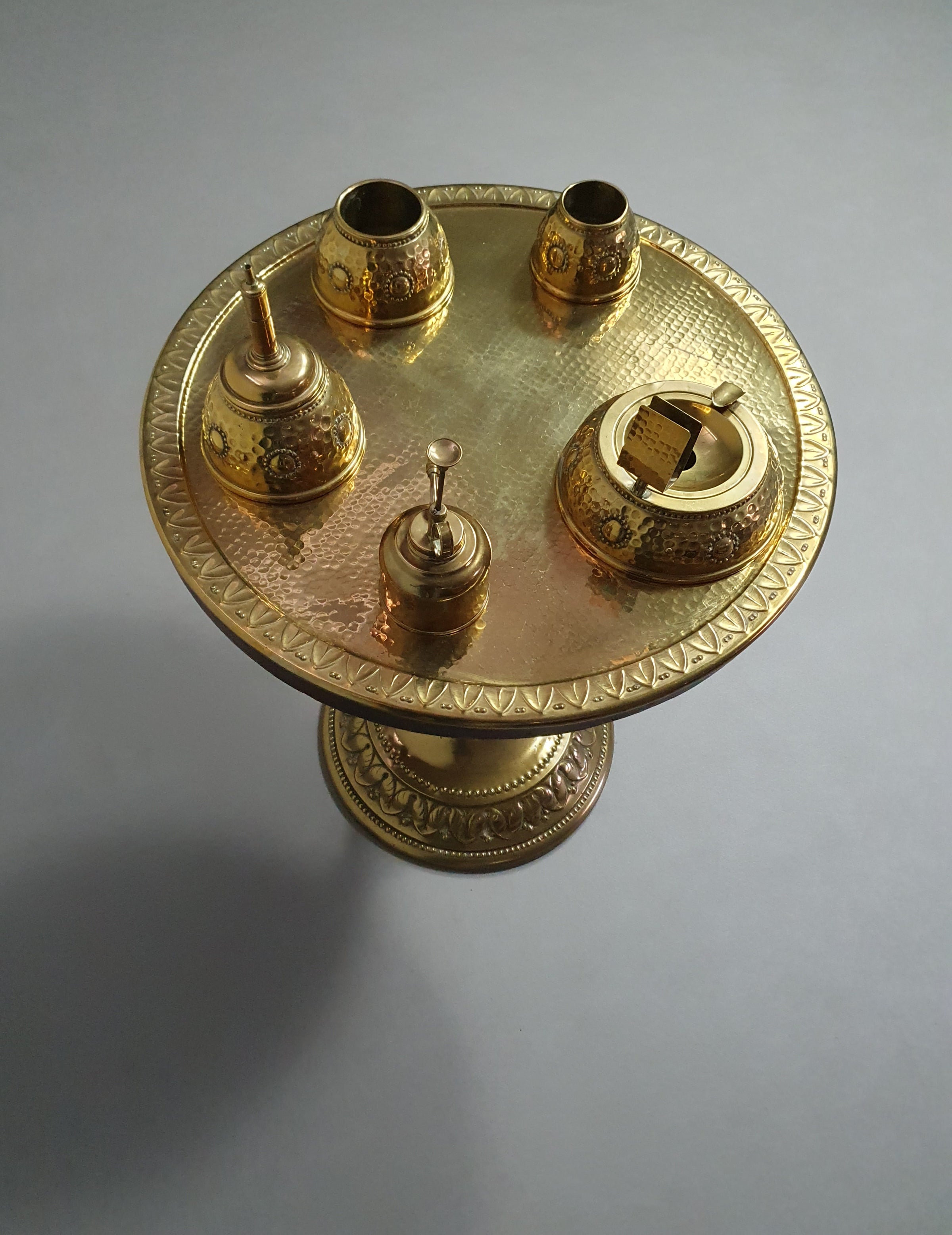 Art Nouveau brass smoke table