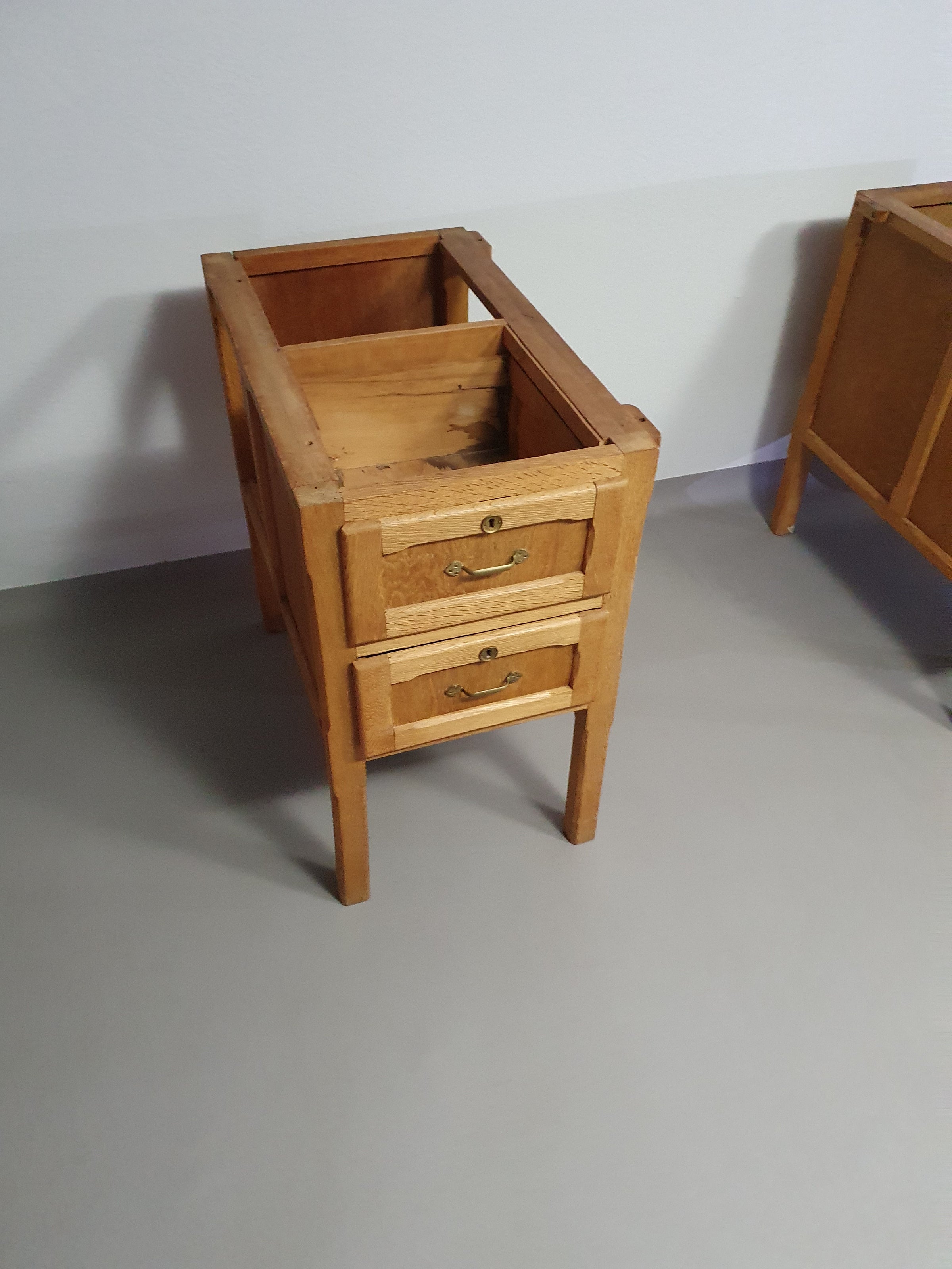 Large oak architect desk / table 1940's