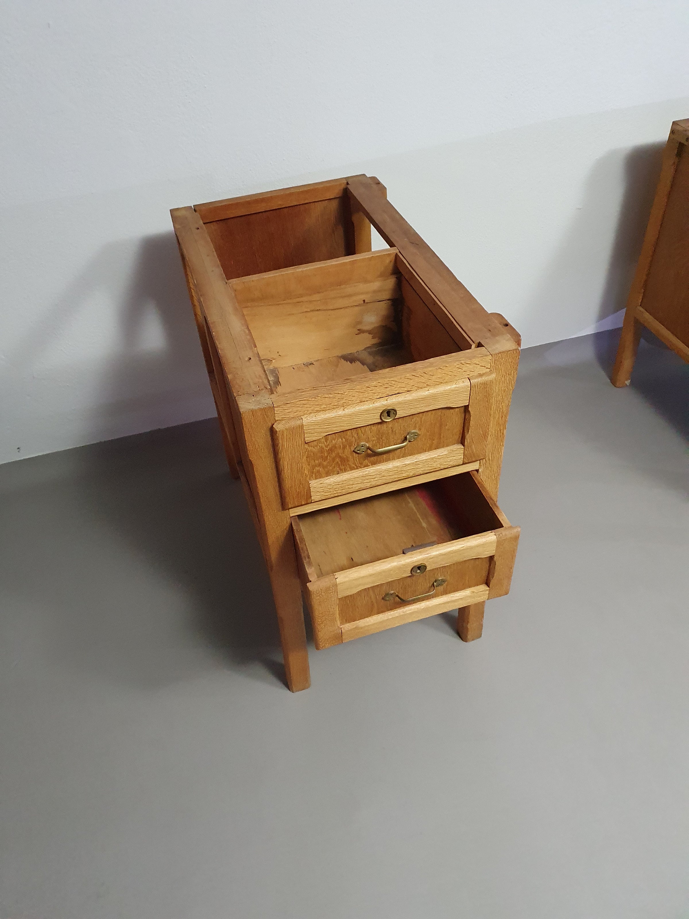 Large oak architect desk / table 1940's