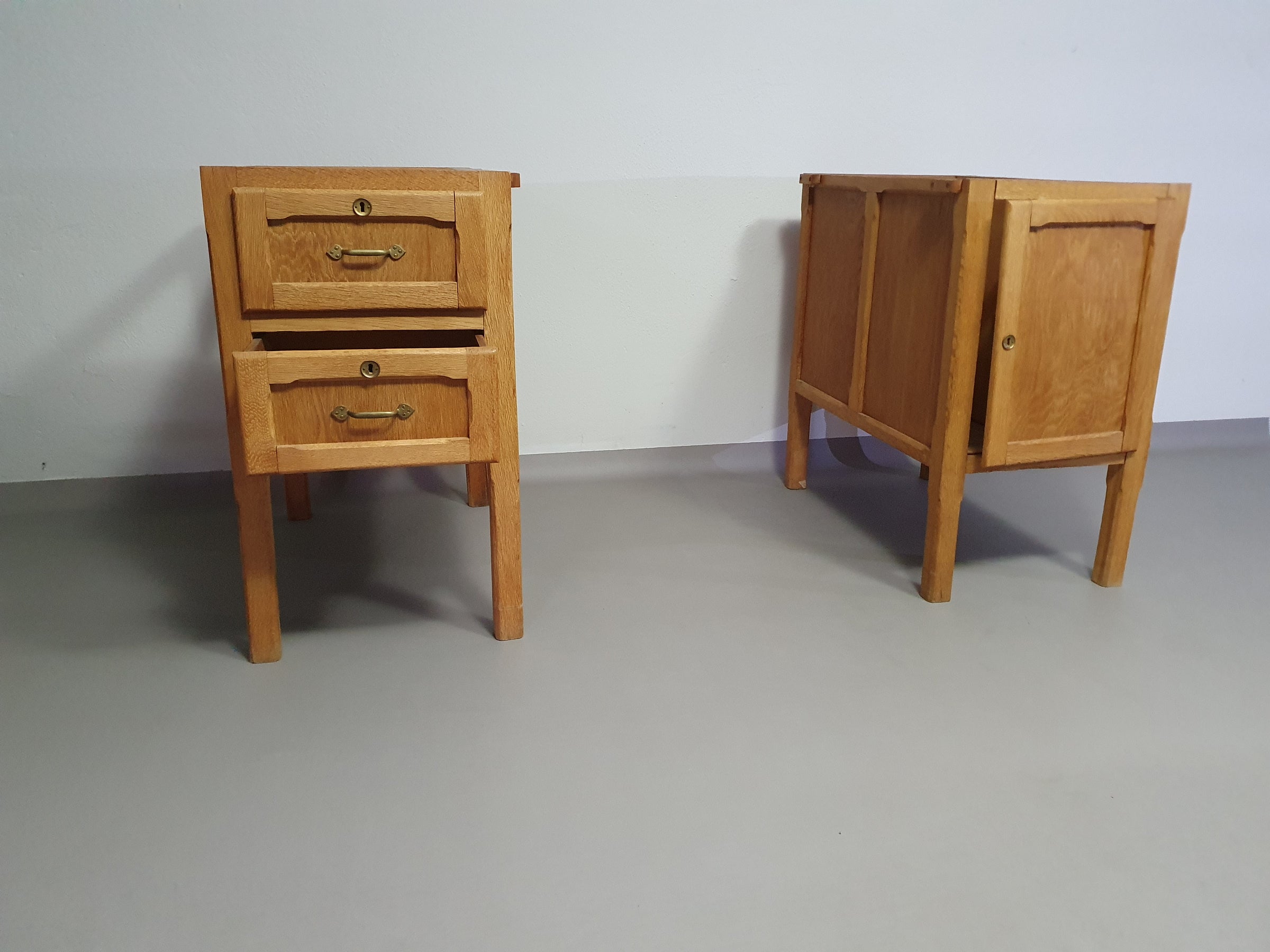 Large oak architect desk / table 1940's