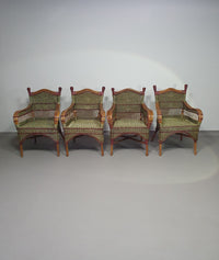 Art Deco rattan bamboo chairs 1930