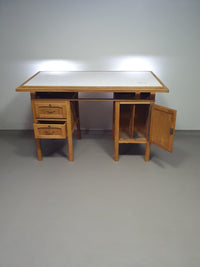 Large oak architect desk / table 1940's