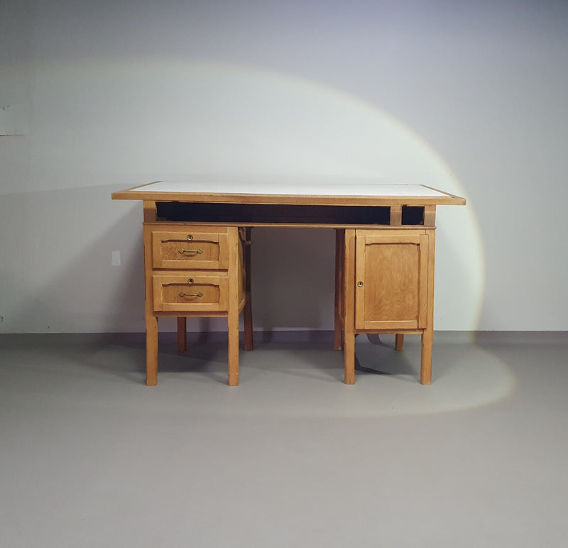 Large oak architect desk / table 1940's