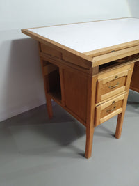 Large oak architect desk / table 1940's