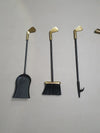 Vintage Set of five Brass Fireplace Tools in Golf Themed Clubs, France circa 1950's