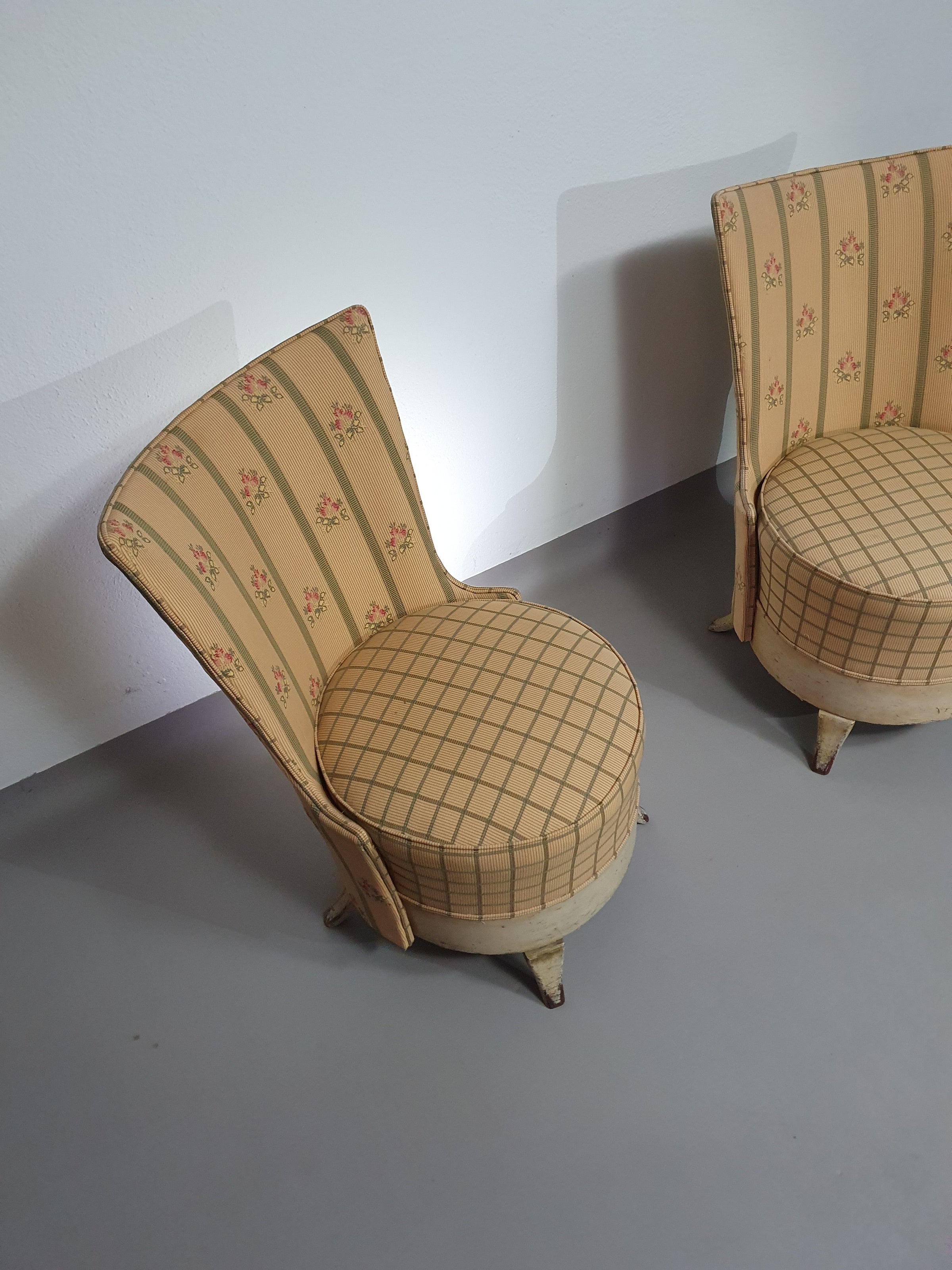 Set Frenche boudoir chairs.