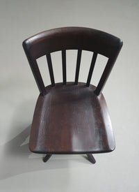 American office chair. Adjustable height 45 / 56 cm. Marked Rüegg Naegeli (Swiss)