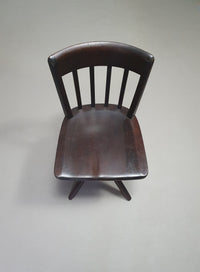 American office chair. Adjustable height 45 / 56 cm. Marked Rüegg Naegeli (Swiss)
