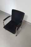 Tubular frame arm chair. With corduroy fabric. Fana Metaal Rotterdam