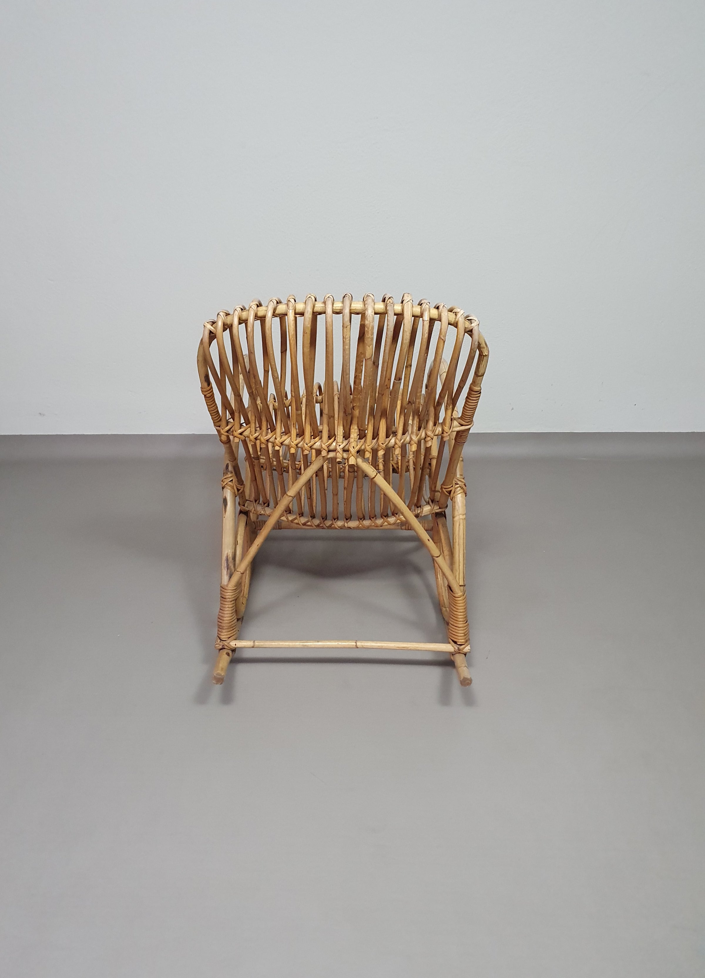 rattan / bamboo rocking chairs rohe noordwolde 70s