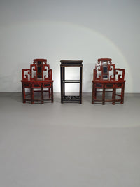 French Chinois altar chairs and side table