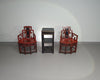 French Chinois altar chairs and side table