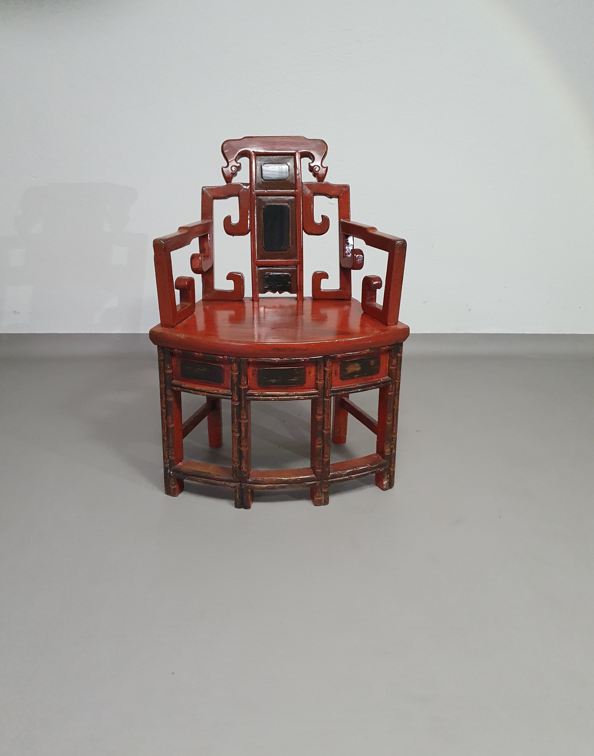 French Chinois altar chairs and side table