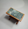 Magazine holder with green marble top 1960's.