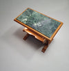 Magazine holder with green marble top 1960's.