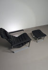 PULKKA LOUNGE CHAIR WITH OTTOMAN BY ILMARI LAPPALAINEN FOR ASKO 1960