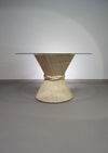 Retro Vintage Sheaf Of Wheat Bamboe dining table By Mcguire America