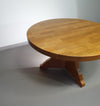 Blonde oakwood brutalist dining table 1970's