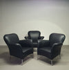 3-x-rare-fauteuil-model-turn-black-leather-bert-plantagie-in-mint-condition