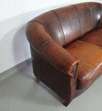 Beautiful subtly designed sheep leather sofa from the Joris brand