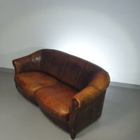 Beautiful subtly designed sheep leather sofa from the Joris brand