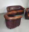 Beautiful subtly designed sheep leather club chair / sofa from the Joris brand.