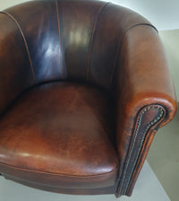 Sheep leather club chair