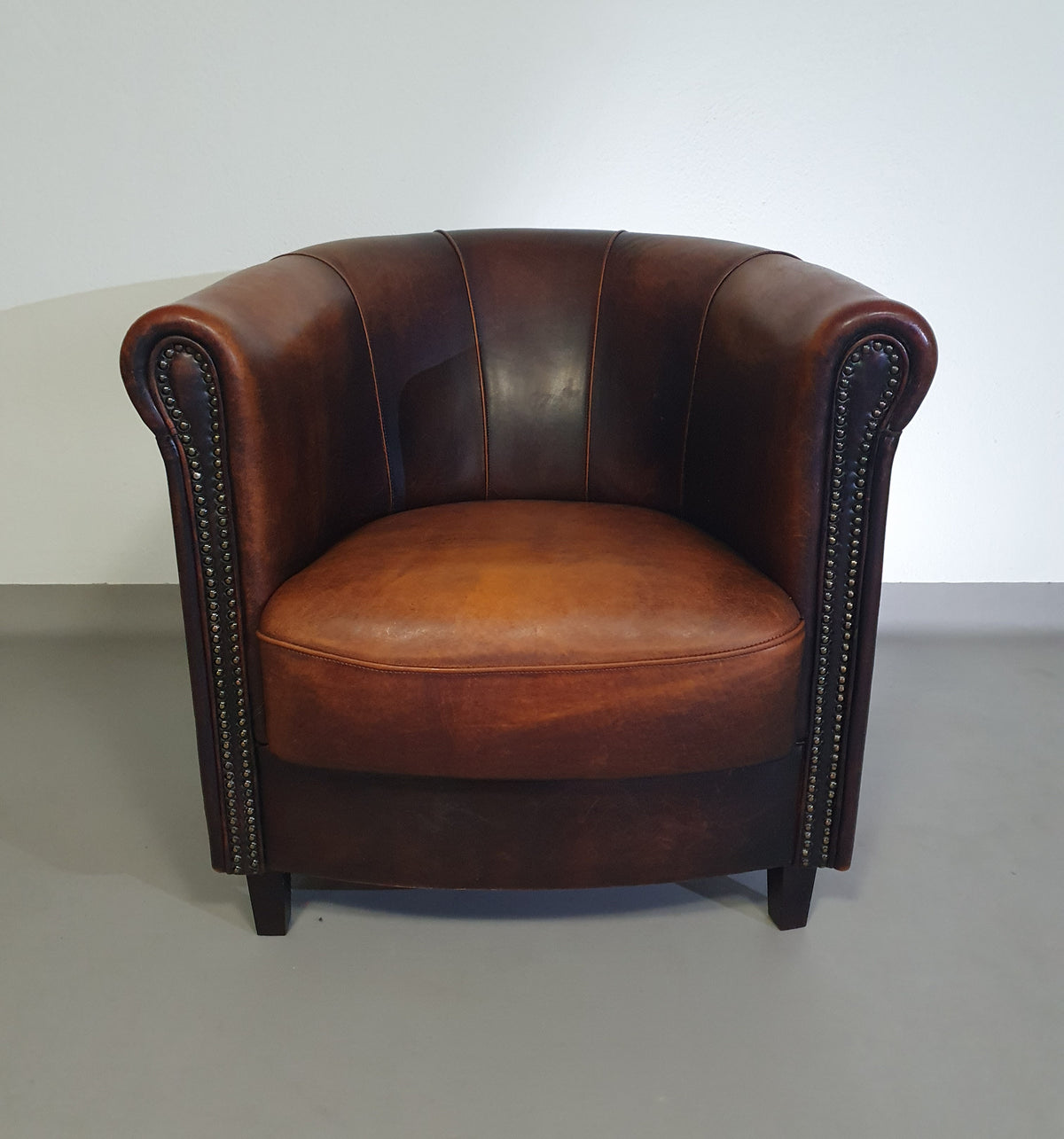 Sheep leather club chair