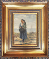 2 x Mother and child in the dunes, signed / J. de Zon (lower left ) / oil on wood