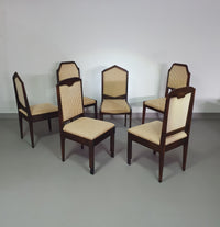 Set of 6 , Art Deco chairs 60's