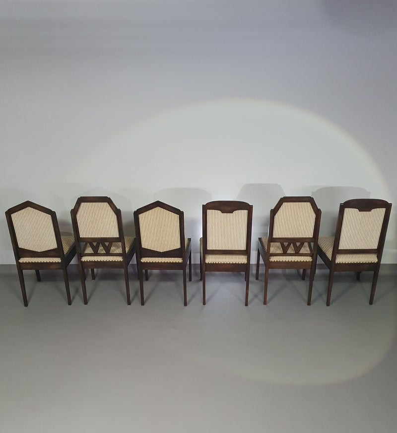 Set of 6 , Art Deco chairs 60's